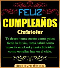 GIF Frases de Cumpleaños Christofer